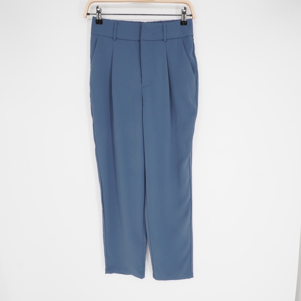 Halara Pleated High Waist Pleated Pull On Pants Womens XS Blue Casual Athleisure